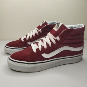 Vans old Skool burgundy hi tops